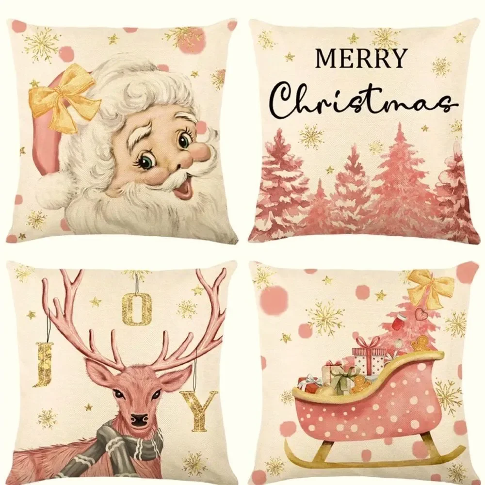 CHRISTMAS PILLOW COVERS, set‎ of 4